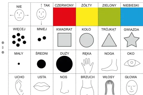 Pomocne darmowe karty pracy dla dzieci z autyzmem: kolory, kształty, liczby, części ciała.