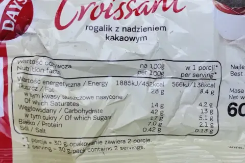 Wartości kaloryczne 7days - Zobacz, ile kalorii ma jeden rogalik