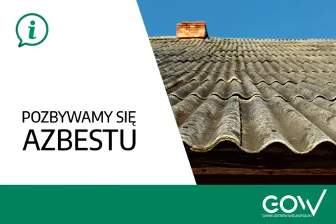 Stary dach z eternitu, symbolizujący jednorazowy kontakt z azbestem. Informacja o pozbywaniu się szkodliwego materiału.