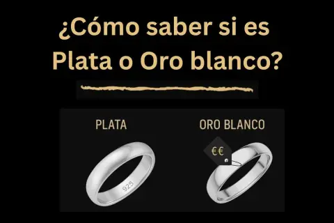 Anillos de plata y oro blanco. Aprende cómo saber si es oro blanco o acero, comparando sus apariencias y marcas.