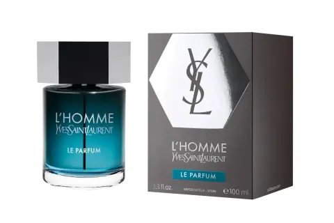L'Homme Yves Saint Laurent Le Parfum, elegancki męski zapach w szklanej butelce i eleganckim opakowaniu.