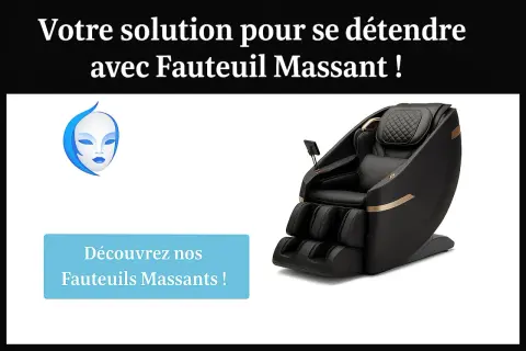 Un fauteuil massant noir luxueux, une solution pour se détendre. Attention, le **fauteuil massant danger** n'est pas une option ici, seulement le confort.