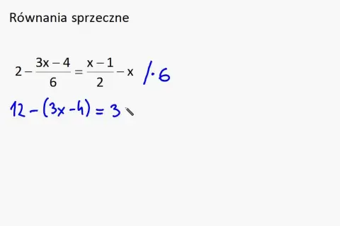 Które z równań są sprzeczne? Oto przykłady, które musisz znać