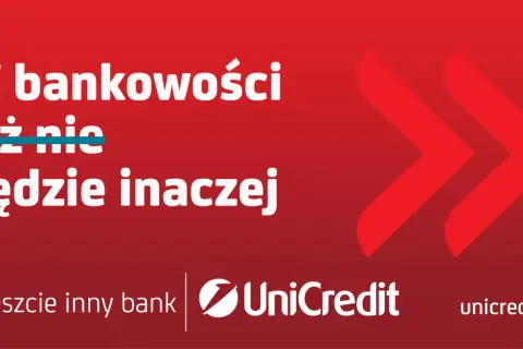 W bankowości już nie będzie inaczej. Wreszcie inny bank. Logo UniCredit. unicredit.pl