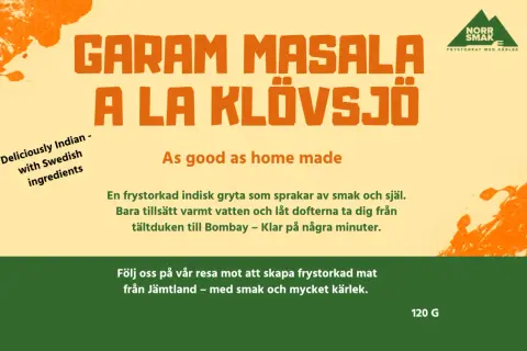 Garam Masala A La Klövsjö: en frystorkad indisk gryta med svenska ingredienser. Ett snabbt och smakrikt masala recept.