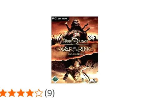 Cover des PC-Spiels "Der Herr der Ringe: Der Ringkrieg" (War of the Ring). Ein Ork-Krieger dominiert die obere Hälfte, darunter der Titel.
