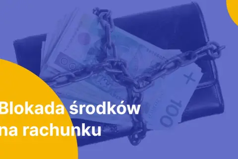 Portfel z pieniędzmi spięty łańcuchem symbolizuje status blokady środków na koncie w Santander.