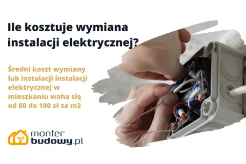 Ręce majsterkowicza pracują przy instalacji elektrycznej. Dowiedz się, ile kosztuje wymiana instalacji elektrycznej w mieszkaniu.