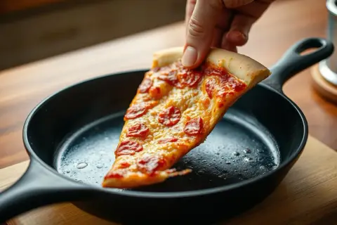 Jak odgrzać pizzę na patelni? Chrupiący spód i ciągnący ser!