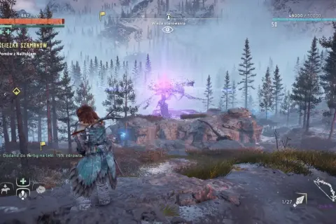 Aloy stoi w zimowym lesie, zbliżając się do tajemniczej wieży sterowania. Ile godzin zajmie jej odkrycie jej sekretów w Horizon Zero Dawn?