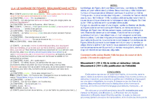Une scène du "Mariage de Figaro" où le Comte, tel un séducteur maladroit, tente de charmer sa femme, la Comtesse, dans un jeu de mots et de quiproquos, révélant ainsi une passante baudelaire.