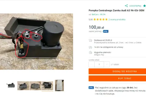 Gdzie jest pompka centralnego zamka w Audi A3? Oto lokalizacja i wskazówki