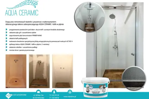 Renowacja łazienki z użyciem AQUA CERAMIC - Kafle w płynie. Zobacz etapy prac i efekt końcowy.