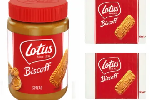 Słoik kremu Biscoff i dwa opakowania ciastek. Gdzie kupić ciastka Lotus? Tutaj!