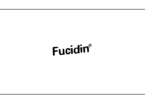 Logo Fucidin. Lek na infekcje bakteryjne skóry, który pomaga w leczeniu ran.