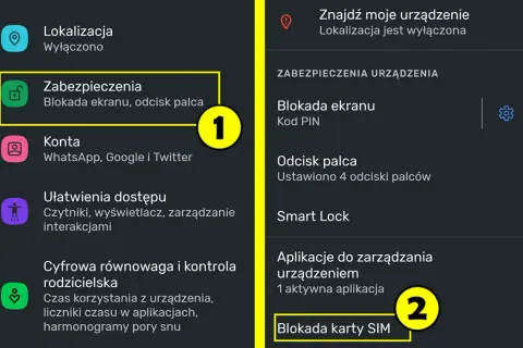 Jak usunąć pin blokady ekranu? Zobacz ustawienia zabezpieczeń telefonu, gdzie znajdziesz opcje blokady ekranu i odcisku palca.