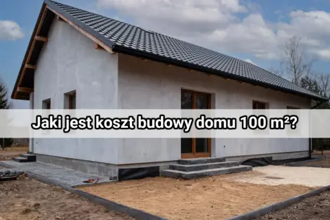Dom z dachem dwuspadowym 100m2 w budowie. Sprawdź, jaki jest koszt budowy domu 100 m² z takim dachem.