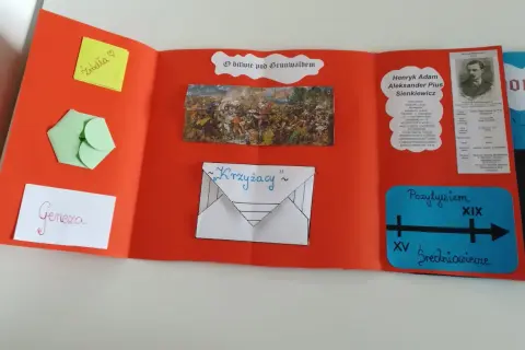 Lapbook jak zrobić: Bitwa pod Grunwaldem, Henryk Sienkiewicz i "Krzyżacy". Historia i literatura w jednym miejscu.