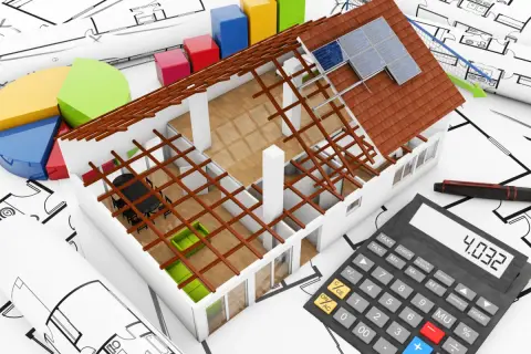 Kalkulacja ocieplenie domu cena: model domu, wykresy, kalkulator i plany architektoniczne.