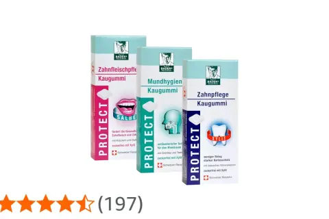 Tre confezioni di Protect Kaugummi, chewing gum per la salute orale, con Xilitolo.