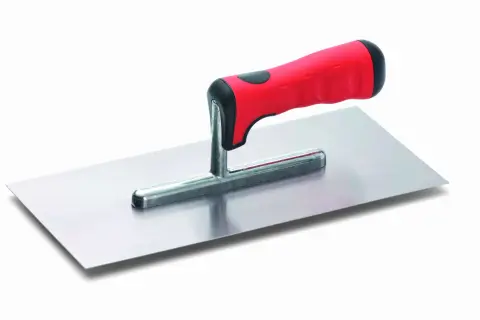 Paca do zacierania tynku silikonowego z ergonomiczną, czerwoną rączką. Niezbędne narzędzie do gładkiego wykończenia ścian.