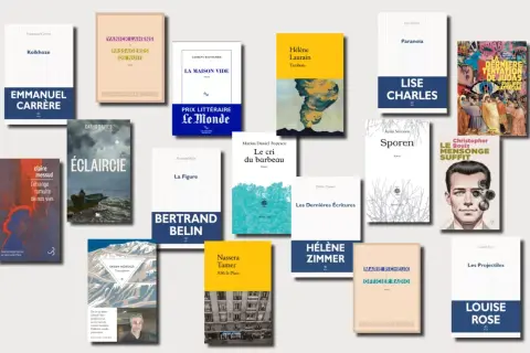Livres primés, dont "Le cri du barbeau" et "La Maison vide", illustrant la diversité des prix littéraires.