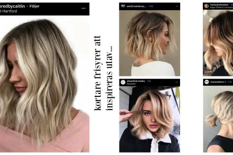 Inspireras av dessa trendiga frisyrer dam! Vågiga bobbar och texturerade axellånga klippningar med blonda slingor.