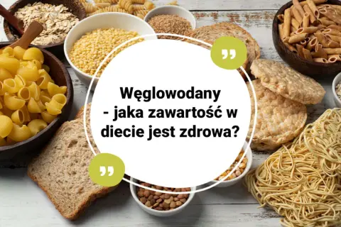 Różnorodne produkty bogate w węglowodany złożone: makarony, płatki owsiane, pieczywo, ryż, kasze i makaron instant.