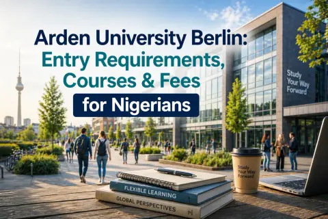 Arden University Berlin: Infos zu Zulassung, Kursen und Gebühren für Nigerianer. Moderne Uni-Gebäude, Studenten und Lernmaterialien.