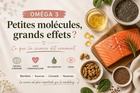 Oméga 3 : cerveau, cœur, inflammation, vision. Découvrez les vrais bienfaits des oméga 3, au-delà du marketing.
