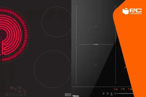 Piani cottura a confronto: uno con resistenza visibile e uno a induzione. Vetroceramica e induzione, non sono la stessa cosa!