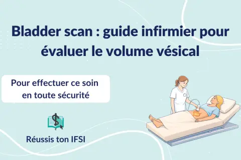 Infirmière effectuant un bladder scan pour évaluer le volume vésical. Guide pour réaliser ce soin en toute sécurité.