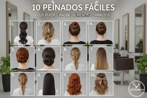 Diez peinados fáciles para hacer en menos de 10 minutos: coleta, moño bajo, moños altos, trenzas y más.