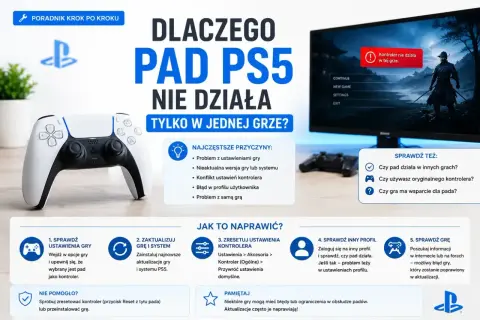 Poradnik: dlaczego pad PS5 nie działa w grze? Sprawdź ustawienia, aktualizacje i inne rozwiązania dla gry.