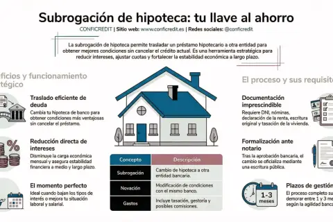 La subrogación de hipoteca es clave para ahorrar. Cambia tu préstamo a otra entidad para mejores condiciones, reduciendo intereses y cuotas.