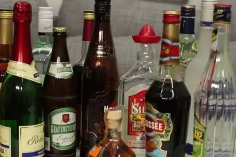 Eine Auswahl an Flaschen, darunter Sekt. Wer auf die flasche sekt kalorien achtet, sollte die Auswahl genau prüfen.