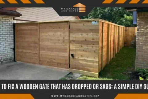 A wooden gate, attached to a brick wall, shows how to build a gate.