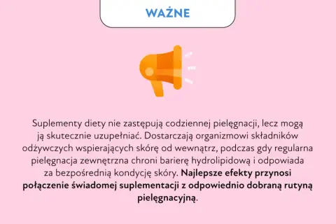 Ważne: witaminy na suchą skórę wspierają ją od wewnątrz. Połączenie suplementacji z dobrą pielęgnacją daje najlepsze efekty.