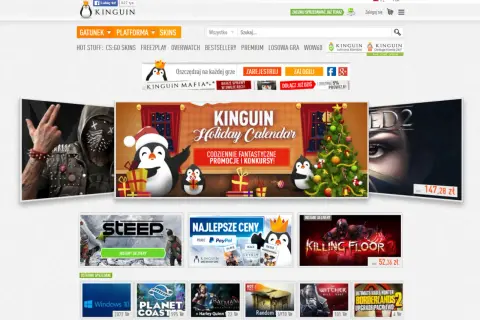 Strona Kinguin oferuje gry i promocje. Czy Kinguin jest legit? Strona wygląda na bezpieczną, z opcjami płatności i ofertami.