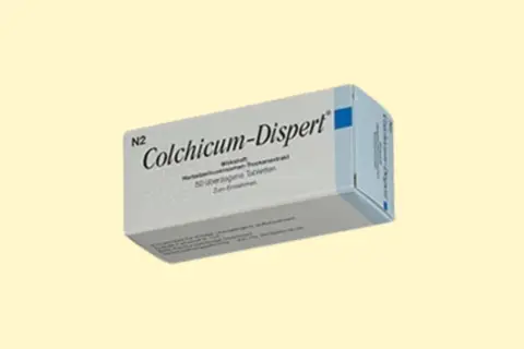 Opakowanie leku Colchicum-Dispert, zawierające 50 tabletek.