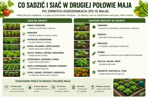 Kiedy siać cukinie? W drugiej połowie maja, gdy gleba jest ciepła, siej dynie, cukinie, patisony i kukurydzę w słonecznych miejscach.