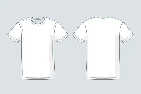 Biały t-shirt z przodu i z tyłu. Zastanawiasz się, ile waży t-shirt? Ten model jest lekki jak piórko.