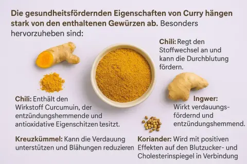 Curry-Gewürze wie Kurkuma, Ingwer und Chili sind gesund. Woher kommt Curry? Aus diesen aromatischen Zutaten!
