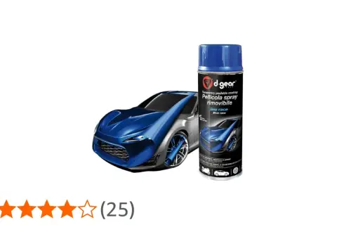 Spray per rimuovere vernice spray da carrozzeria. Pellicola blu rimovibile per auto.