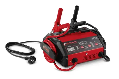 Prostownik Ultimate Speed ULG 17 A1 z klemami. Dowiedz się, jak ładować akumulator szybko i bezpiecznie.