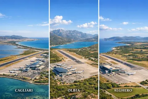Bezpośrednie loty z Polski na Sardynię: lotniska w Cagliari, Olbii i Alghero.