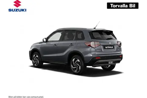 Grå Suzuki Vitara Hybrid, redo för en testkörning. Torvalla Bil.