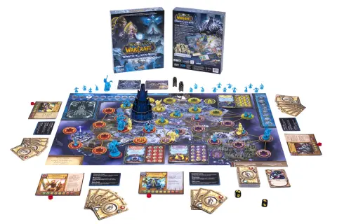 Gra planszowa z figurkami z uniwersum Warcraft. Gracze wcielają się w bohaterów walczących z Królem Liszem.