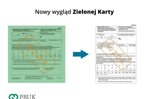 Zielona Karta ubezpieczeniowa z zaznaczonymi krajami ważności i danymi pojazdu.