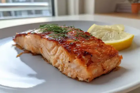 Saftig lax i airfryer, perfekt tillagad med dill och citron. Enkel och god middag!